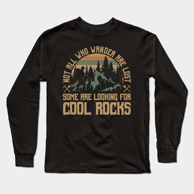 Some Are Looking For Cool Rocks Long Sleeve T-Shirt by Petra and Imata